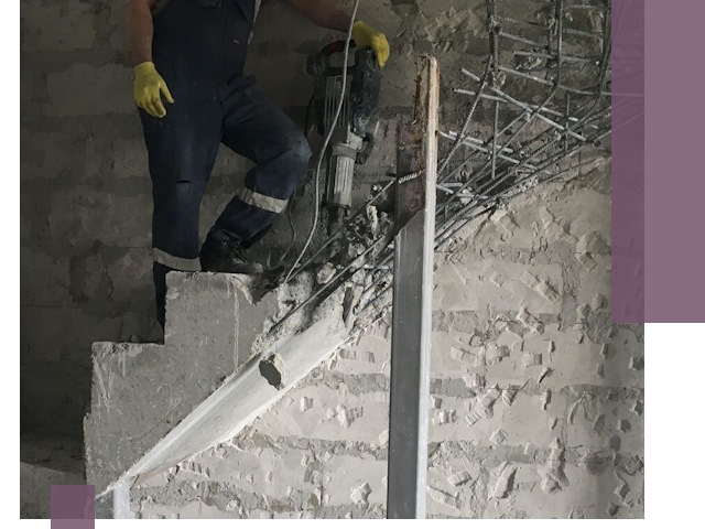 Демонтаж металлических и бетонных лестниц в Железногорске