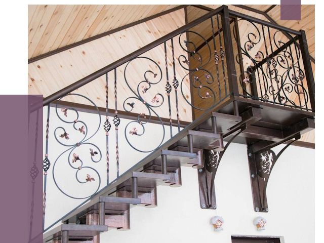 Кованые лестницы в Железногорске от 80629 руб. под ключ
