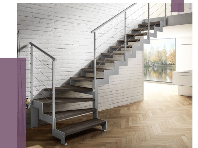 Г-образные лестницы под ключ в Железногорске от 37472 руб. | ПРОЛЁТ-Жлр