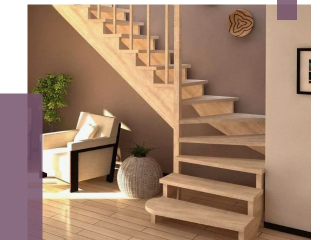 Изготовление Г-образных лестниц в Железногорске от 19123 руб. 