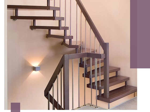 Изготовление лестниц на больцах в Железногорске под ключ