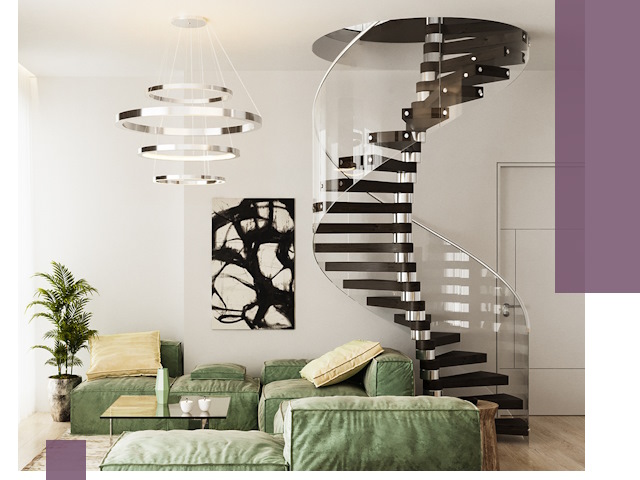 Лестницы для двухуровневой квартиры в Железногорске — изготовление и монтаж