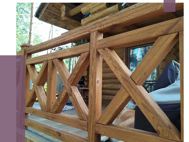 Деревянные перила под ключ в Железногорске от 7753 руб. 