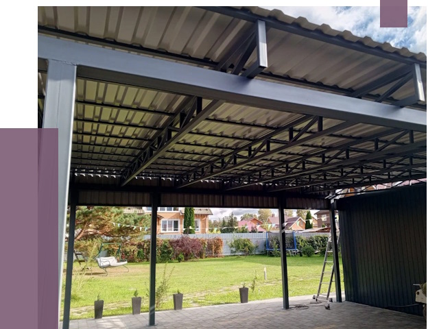 Монтаж навесов в Железногорске от 7443 руб. — установка навеса | ПРОЛЁТ-Жлр