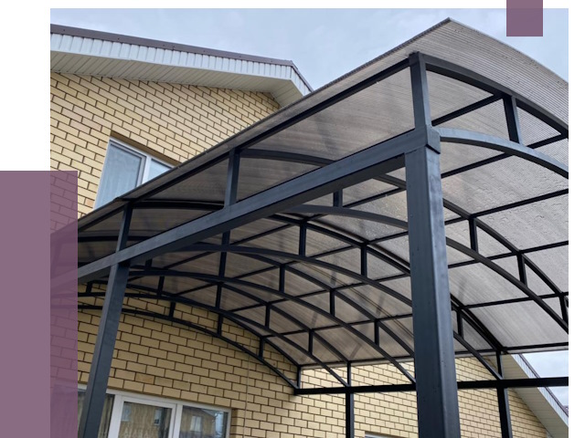 Монтаж козырьков в Железногорске от 11629 руб. | ПРОЛЁТ-Жлр