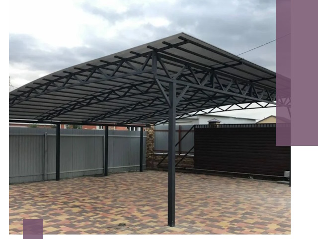 Недорогие навесы под ключ в Железногорске — изготовление и монтаж