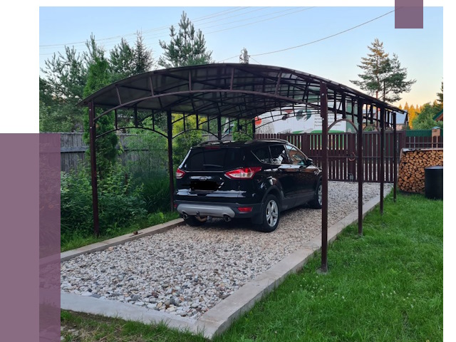 Навесы для автомобиля в Железногорске от 13283 руб.  | ПРОЛЁТ-Жлр