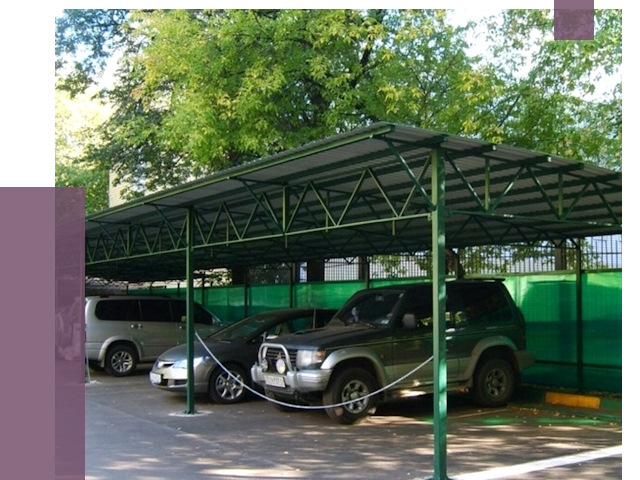 Навесы для парковки в Железногорске от 81145 руб. заказать | ПРОЛЁТ-Жлр