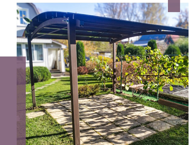 Навесы для дачи в Железногорске от 12870 руб. под ключ — ПРОЛЁТ-Жлр