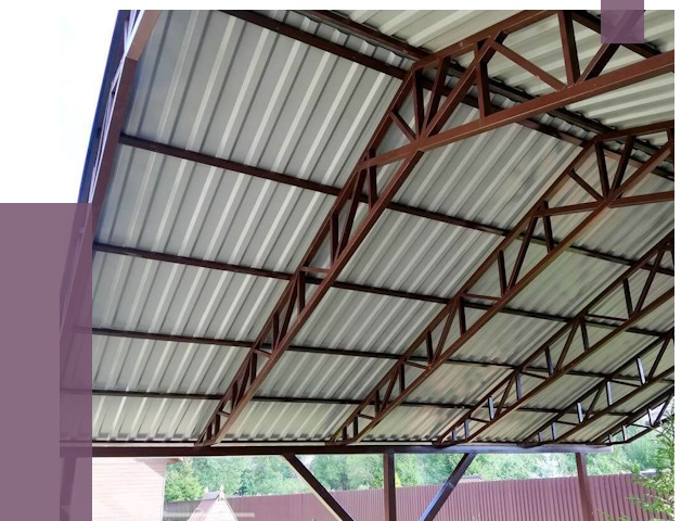 Навесы из профнастила в Железногорске от 7443 руб. | ПРОЛЁТ-Жлр