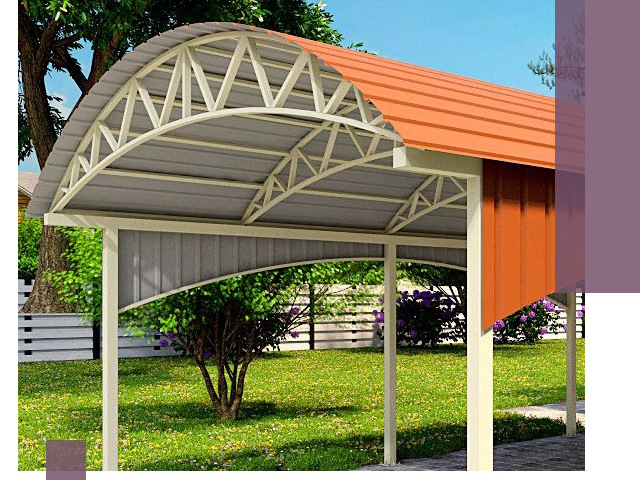 Навесы из профнастила под ключ в Железногорске — установка и монтаж