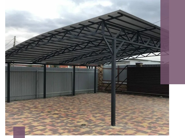 Металлические навесы под ключ в Железногорске — изготовление и монтаж