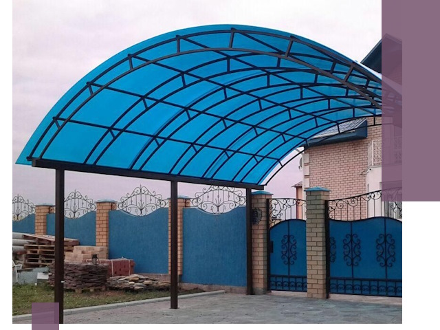 Арочные навесы под ключ в Железногорске — изготовление и монтаж