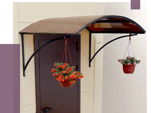 Козырьки над входом в Железногорске от 14989 руб.  | ПРОЛЁТ-Жлр