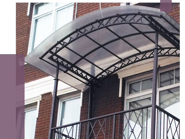 Козырьки над балконом в Железногорске от 8735 руб.  | ПРОЛЁТ-Жлр