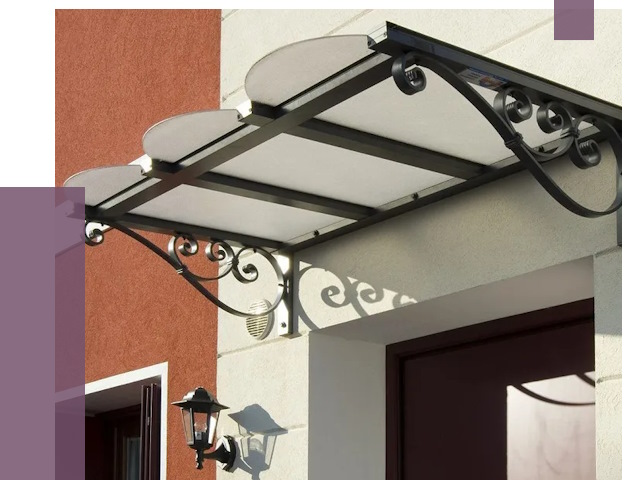 Односкатные козырьки в Железногорске от 8476 руб.  | ПРОЛЁТ-Жлр